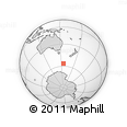 Outline Map of the Area around 56° 26' 14" S, 154° 46' 30" E, rectangular outline