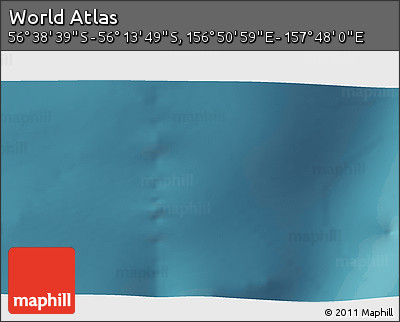 Satellite 3D Map of the Area around 56° 26' 14" S, 157° 19' 29" E