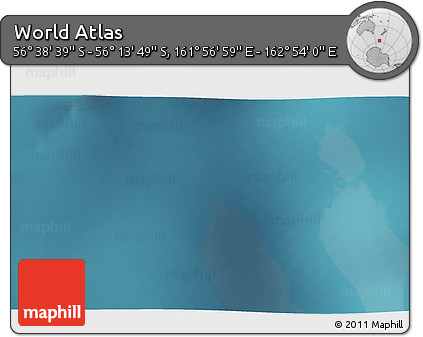 Satellite 3D Map of the Area around 56° 26' 14" S, 162° 25' 30" E