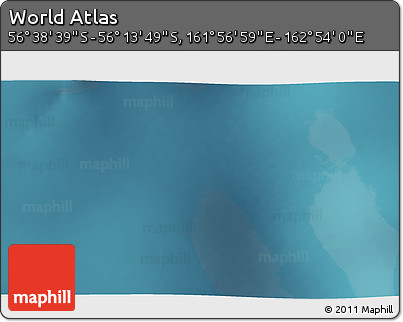 Satellite 3D Map of the Area around 56° 26' 14" S, 162° 25' 30" E