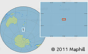 Savanna Style Location Map of the area around 56° 26' 14" S, 170° 4' 29" E