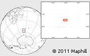 Blank Location Map of the area around 56° 26' 14" S, 51° 55' 29" E