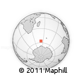 Outline Map of the Area around 56° 26' 14" S, 51° 55' 29" E, rectangular outline
