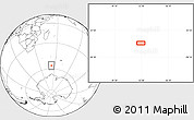 Blank Location Map of the area around 56° 26' 14" S, 52° 46' 29" E