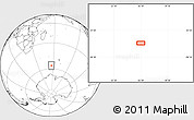 Blank Location Map of the area around 56° 26' 14" S, 56° 10' 29" E