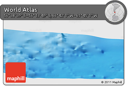 Physical Panoramic Map of the Area around 56° 26' 14" S, 66° 13' 29" W