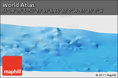 Physical Panoramic Map of the Area around 56° 26' 14" S, 66° 13' 29" W