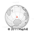 Outline Map of the Area around 56° 26' 14" S, 71° 28' 29" E, rectangular outline