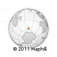 Outline Map of the Area around 56° 26' 14" S, 72° 19' 29" E, rectangular outline