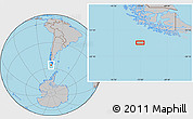 Gray Location Map of the area around 56° 26' 14" S, 73° 1' 30" W