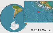 Satellite Location Map of the area around 56° 26' 14" S, 73° 1' 30" W