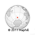 Outline Map of the Area around 56° 26' 14" S, 75° 43' 29" E, rectangular outline