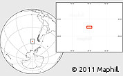 Blank Location Map of the area around 56° 26' 14" S, 89° 10' 30" W