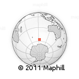 Outline Map of the Area around 56° 26' 14" S, 92° 43' 29" E, rectangular outline
