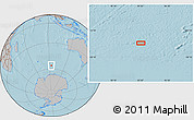 Gray Location Map of the area around 56° 26' 14" S, 93° 34' 29" E, hill shading