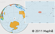 Political Location Map of the area around 56° 26' 14" S, 93° 34' 29" E
