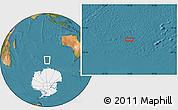 Satellite Location Map of the area around 56° 26' 14" S, 94° 25' 30" E