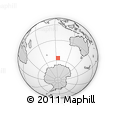 Outline Map of the Area around 56° 26' 14" S, 94° 25' 30" E, rectangular outline