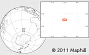 Blank Location Map of the area around 56° 26' 14" S, 95° 16' 30" E