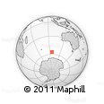 Outline Map of the Area around 56° 26' 14" S, 96° 7' 30" E, rectangular outline