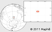 Blank Location Map of the area around 56° 26' 14" S, 96° 58' 29" E