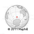 Outline Map of the Area around 56° 26' 14" S, 96° 58' 29" E, rectangular outline