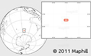 Blank Location Map of the area around 56° 26' 14" S, 97° 49' 29" E