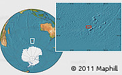 Satellite Location Map of the area around 56° 26' 14" S, 97° 49' 29" E