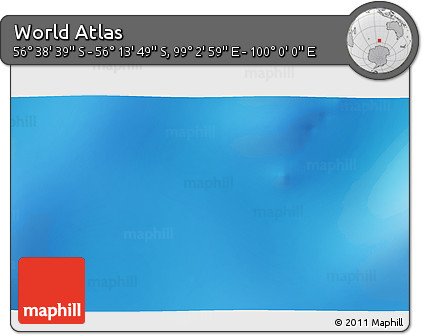 Physical 3D Map of the Area around 56° 26' 14" S, 99° 31' 30" E