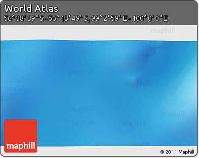 Physical 3D Map of the Area around 56° 26' 14" S, 99° 31' 30" E