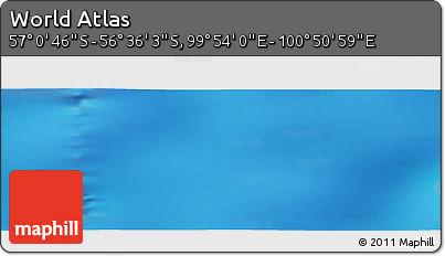 Physical Panoramic Map of the Area around 56° 48' 24" S, 100° 22' 30" E