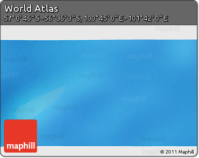 Physical 3D Map of the Area around 56° 48' 24" S, 101° 13' 29" E