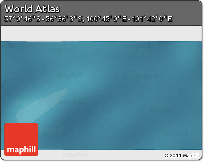 Satellite 3D Map of the Area around 56° 48' 24" S, 101° 13' 29" E