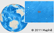 Shaded Relief Location Map of the area around 56° 48' 24" S, 103° 46' 30" E