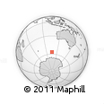 Outline Map of the Area around 56° 48' 24" S, 105° 28' 29" E, rectangular outline