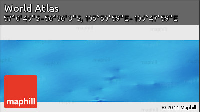 Physical Panoramic Map of the Area around 56° 48' 24" S, 106° 19' 29" E