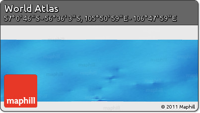 Physical Panoramic Map of the Area around 56° 48' 24" S, 106° 19' 29" E