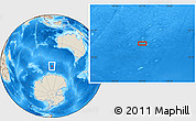 Shaded Relief Location Map of the area around 56° 48' 24" S, 107° 10' 30" E