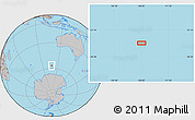 Gray Location Map of the area around 56° 48' 24" S, 108° 1' 30" E