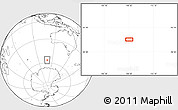 Blank Location Map of the area around 56° 48' 24" S, 108° 52' 30" E