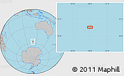 Gray Location Map of the area around 56° 48' 24" S, 108° 52' 30" E