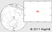 Blank Location Map of the area around 56° 48' 24" S, 110° 34' 29" E