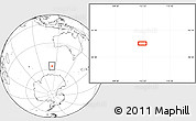 Blank Location Map of the area around 56° 48' 24" S, 112° 16' 30" E