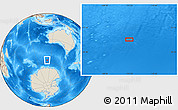Shaded Relief Location Map of the area around 56° 48' 24" S, 112° 16' 30" E