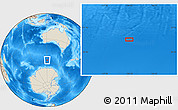 Shaded Relief Location Map of the area around 56° 48' 24" S, 120° 46' 30" E