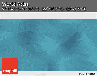 Satellite 3D Map of the Area around 56° 48' 24" S, 123° 19' 29" E