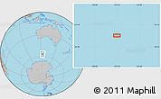 Gray Location Map of the area around 56° 48' 24" S, 123° 19' 29" E