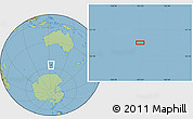 Savanna Style Location Map of the area around 56° 48' 24" S, 123° 19' 29" E