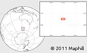 Blank Location Map of the area around 56° 48' 24" S, 124° 10' 30" E