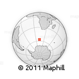Outline Map of the Area around 56° 48' 24" S, 12° 49' 29" E, rectangular outline